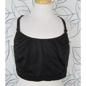 LIVI Active Black Perforated Sports Bra Black Size 18/20 Strappy Ladder Back